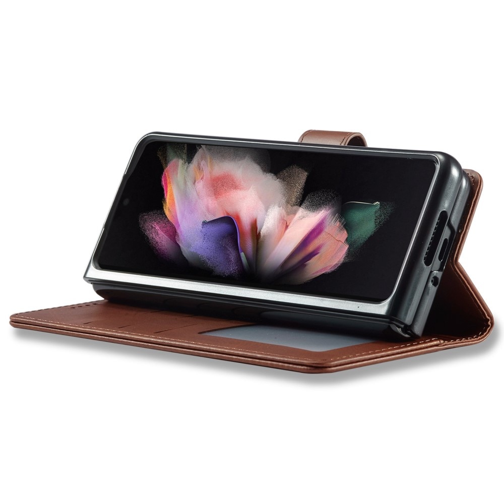 Samsung Galaxy Z Fold 4 Wallet Case Brown