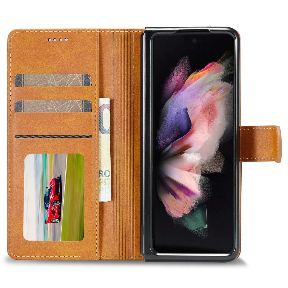 Samsung Galaxy Z Fold 4 Wallet Case Cognac