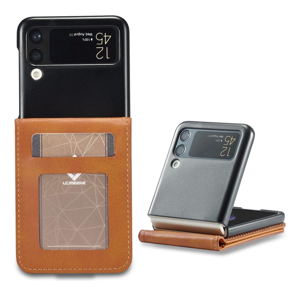 Samsung Galaxy Z Flip 4 Wallet Case Cognac