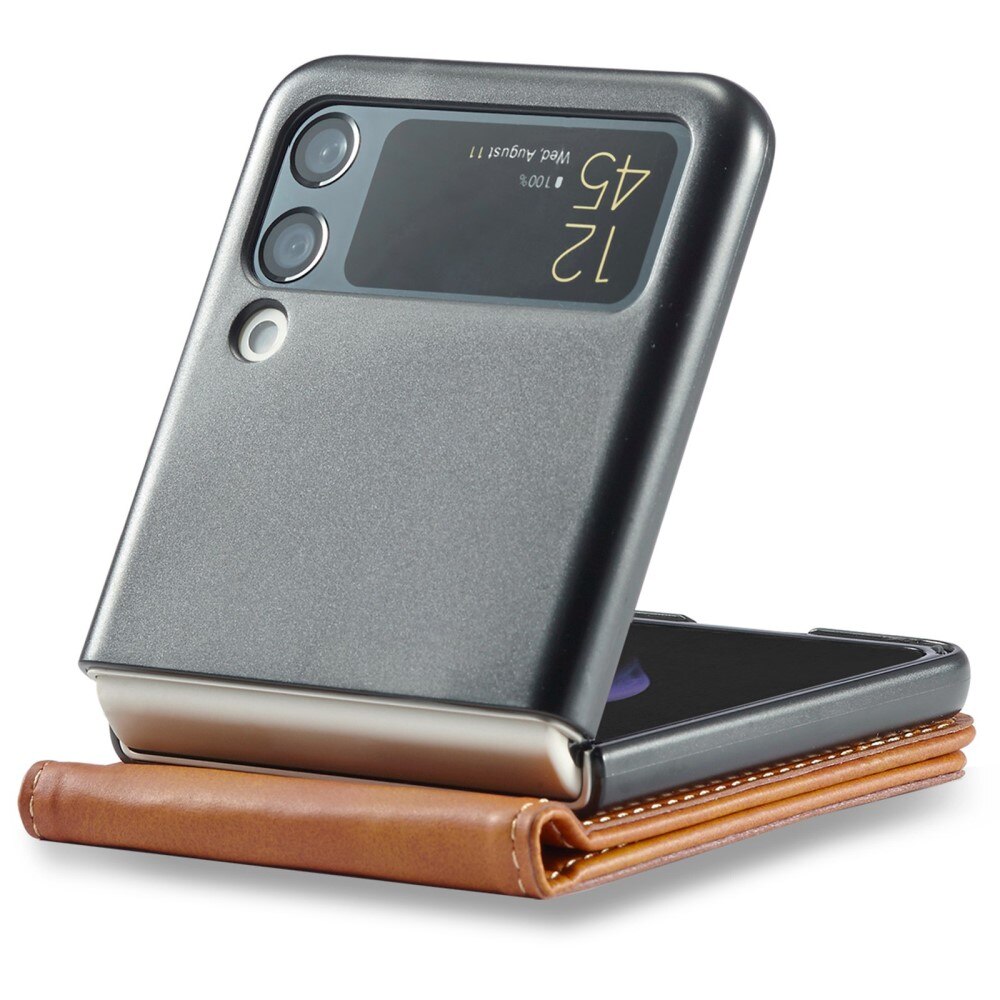 Samsung Galaxy Z Flip 4 Wallet Case Cognac