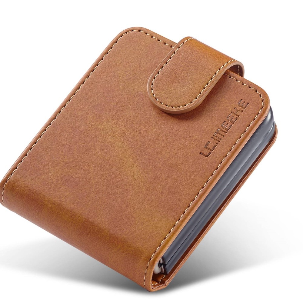 Samsung Galaxy Z Flip 4 Wallet Case Cognac