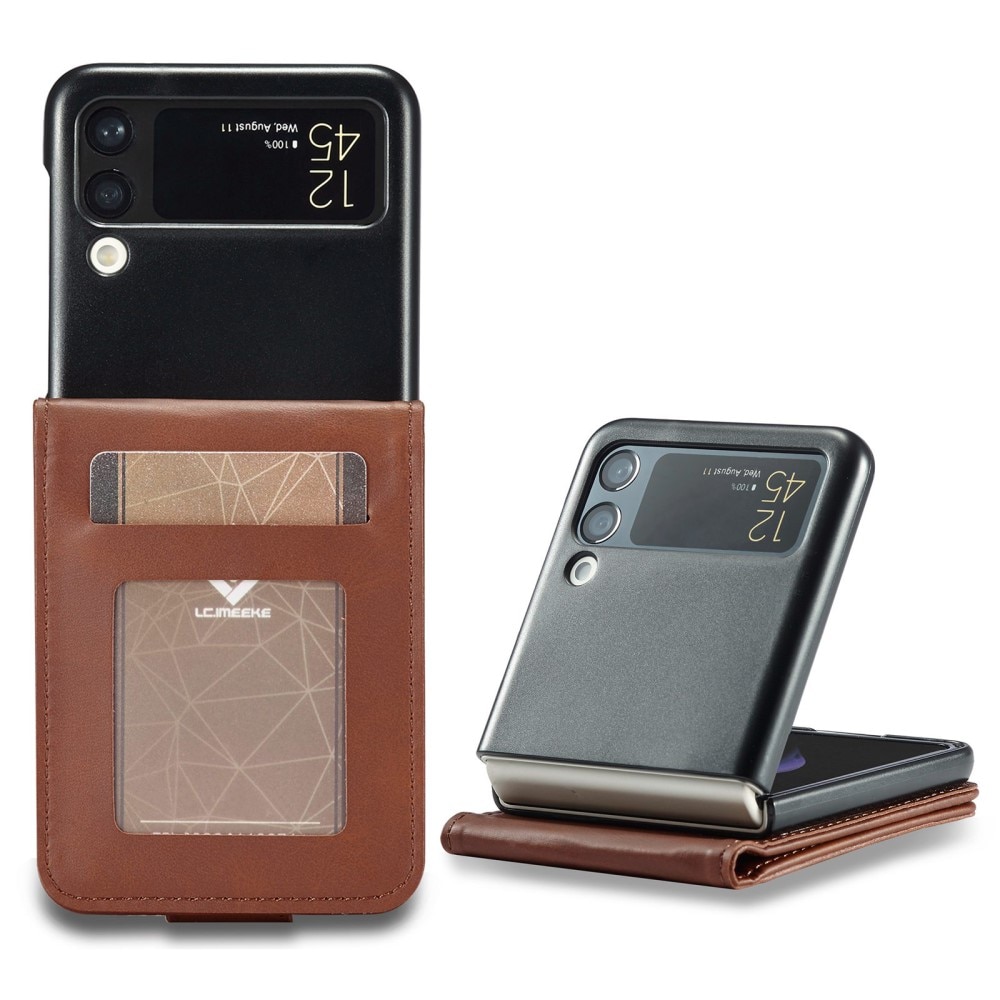 Samsung Galaxy Z Flip 4 Wallet Case Brown