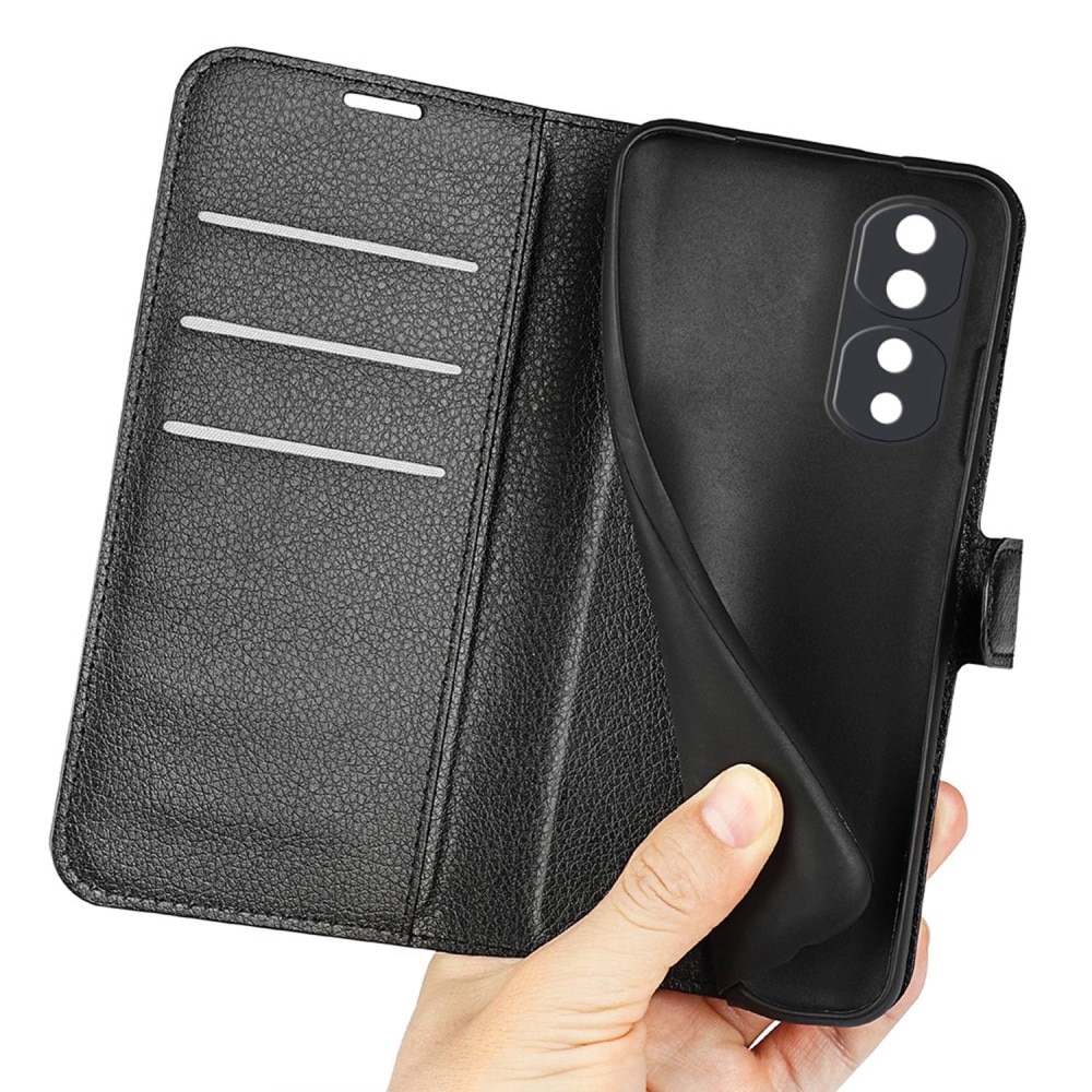 Honor 70 Wallet Book Cover Black