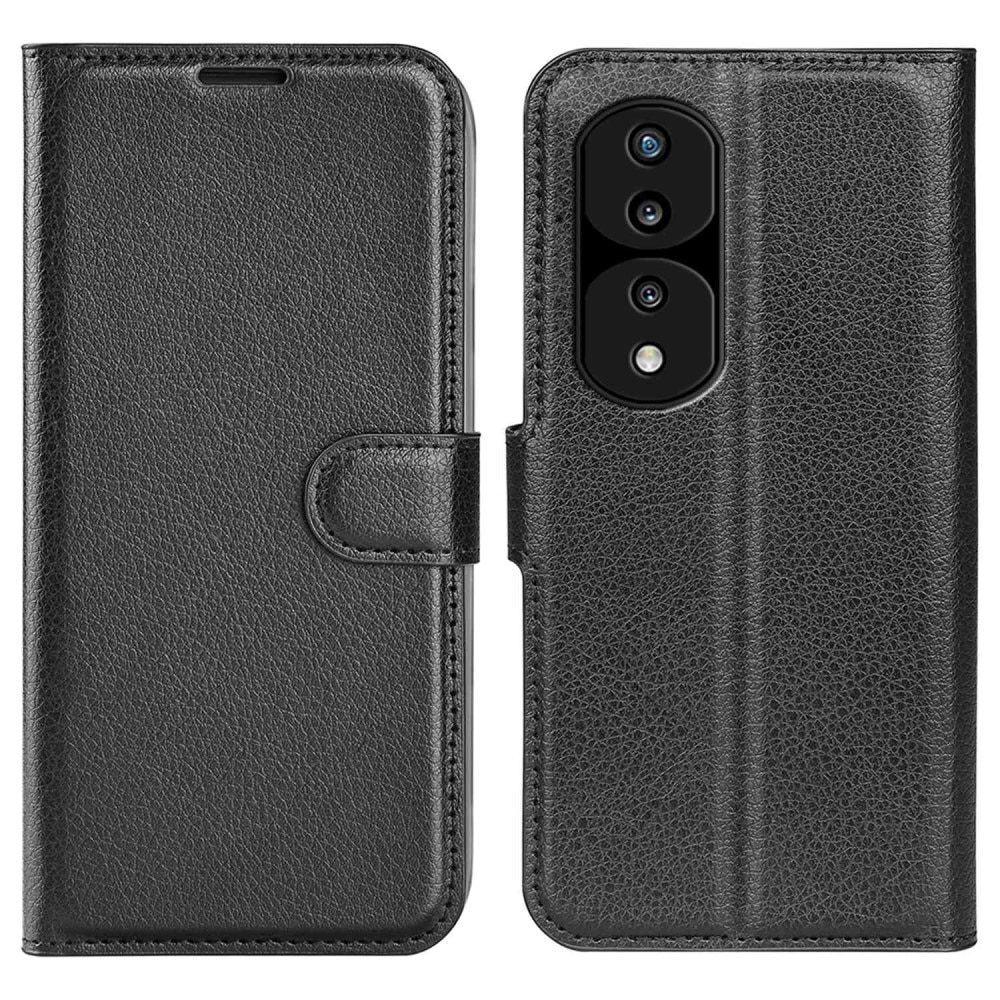 Honor 70 Wallet Book Cover Black