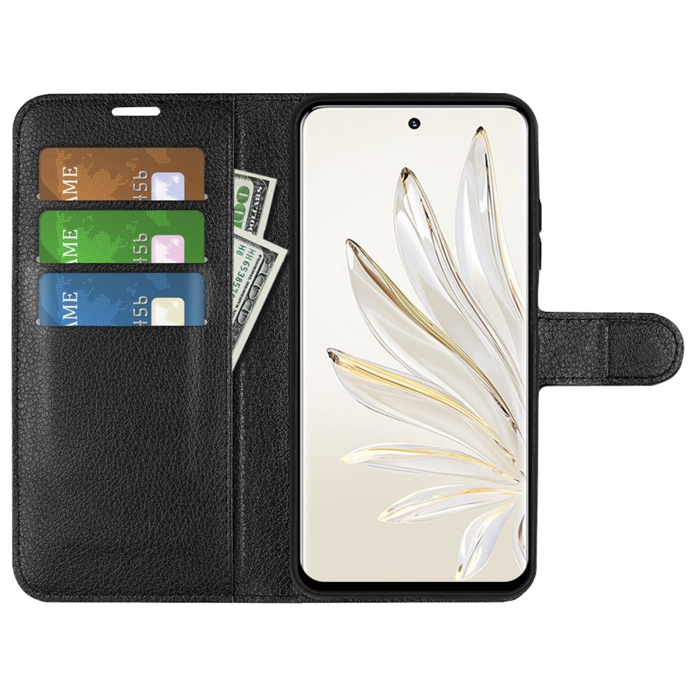 Honor 70 Wallet Book Cover Black