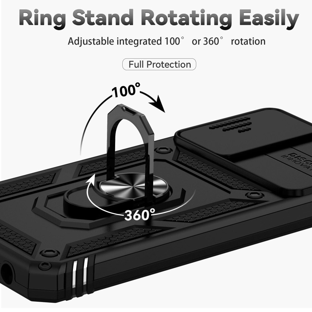 Samsung Galaxy A13 Hybrid Case Tech Ring w. Camera Protector Black