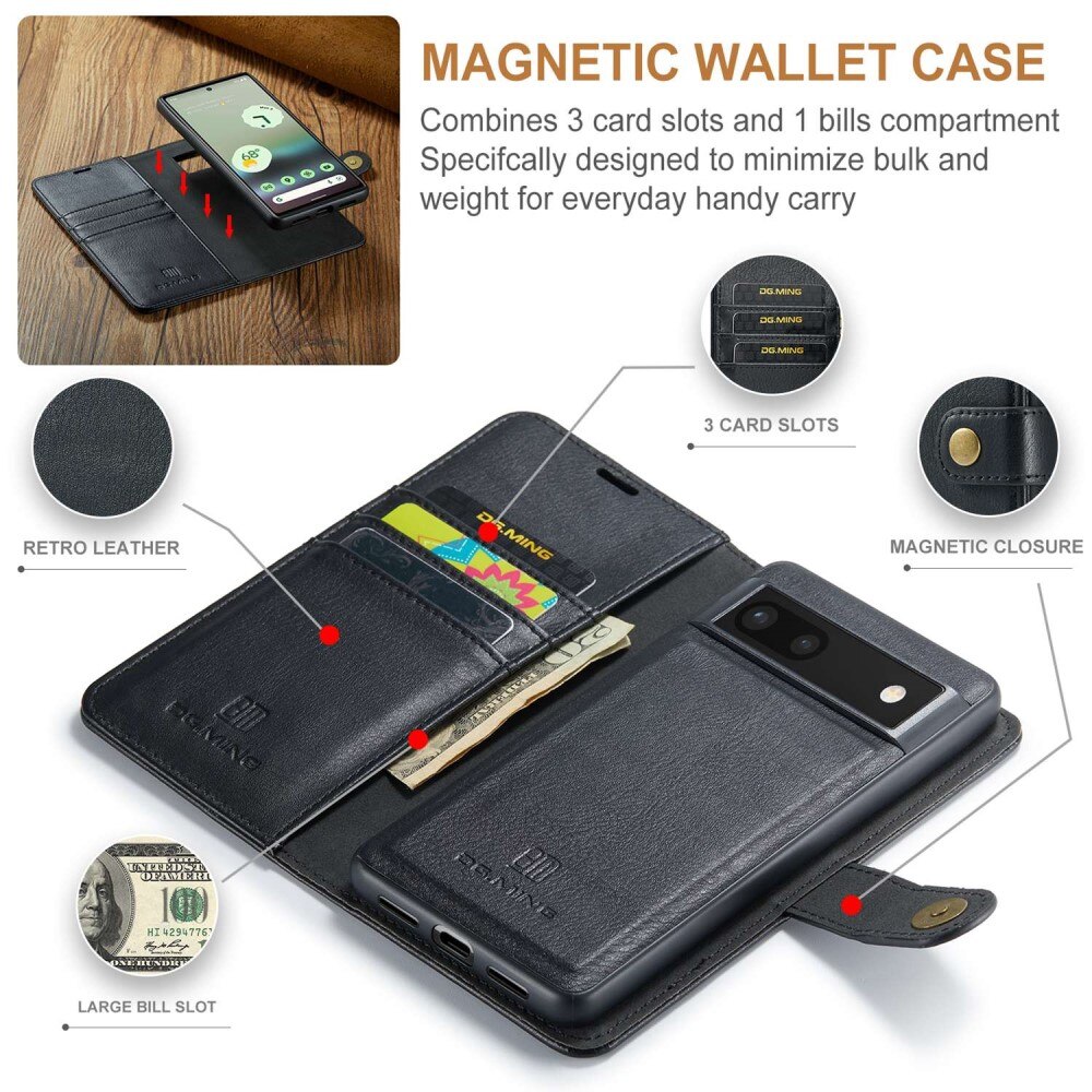 Google Pixel 6a Magnet Wallet Black