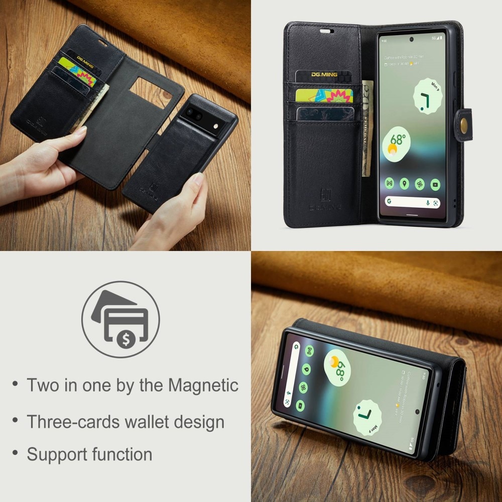 Google Pixel 6a Magnet Wallet Black