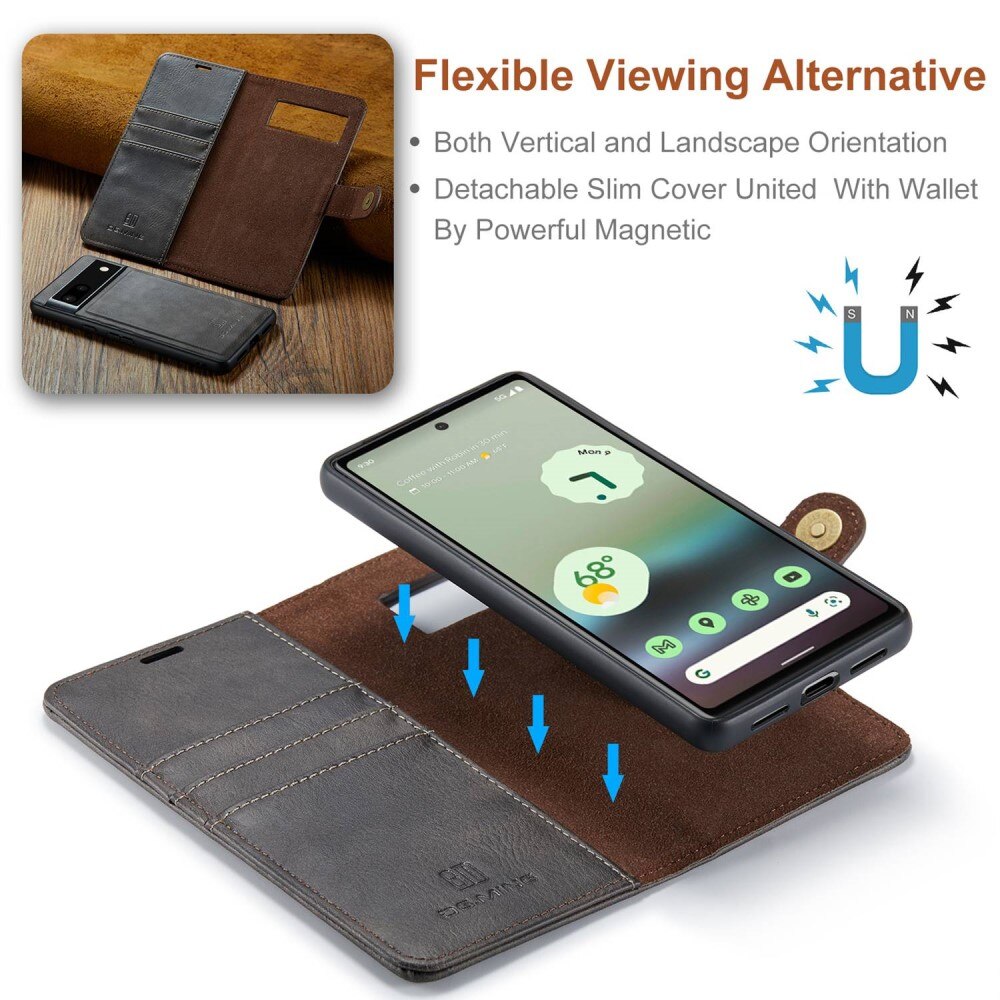 Google Pixel 6a Magnet Wallet Brown