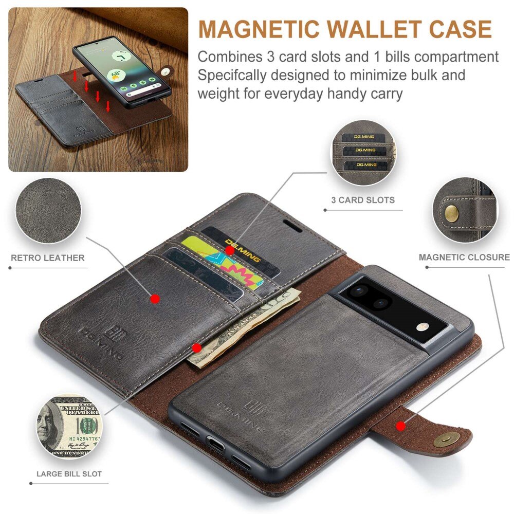 Google Pixel 6a Magnet Wallet Brown