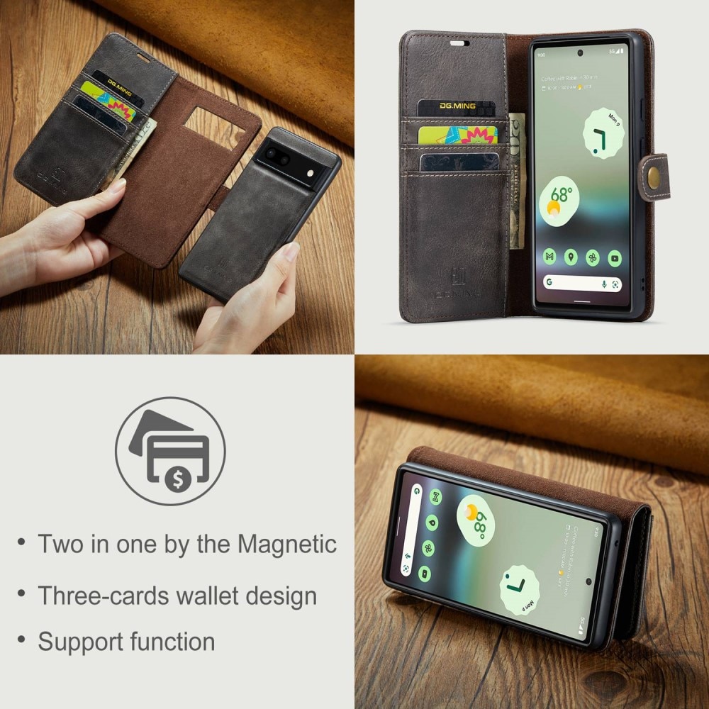 Google Pixel 6a Magnet Wallet Brown