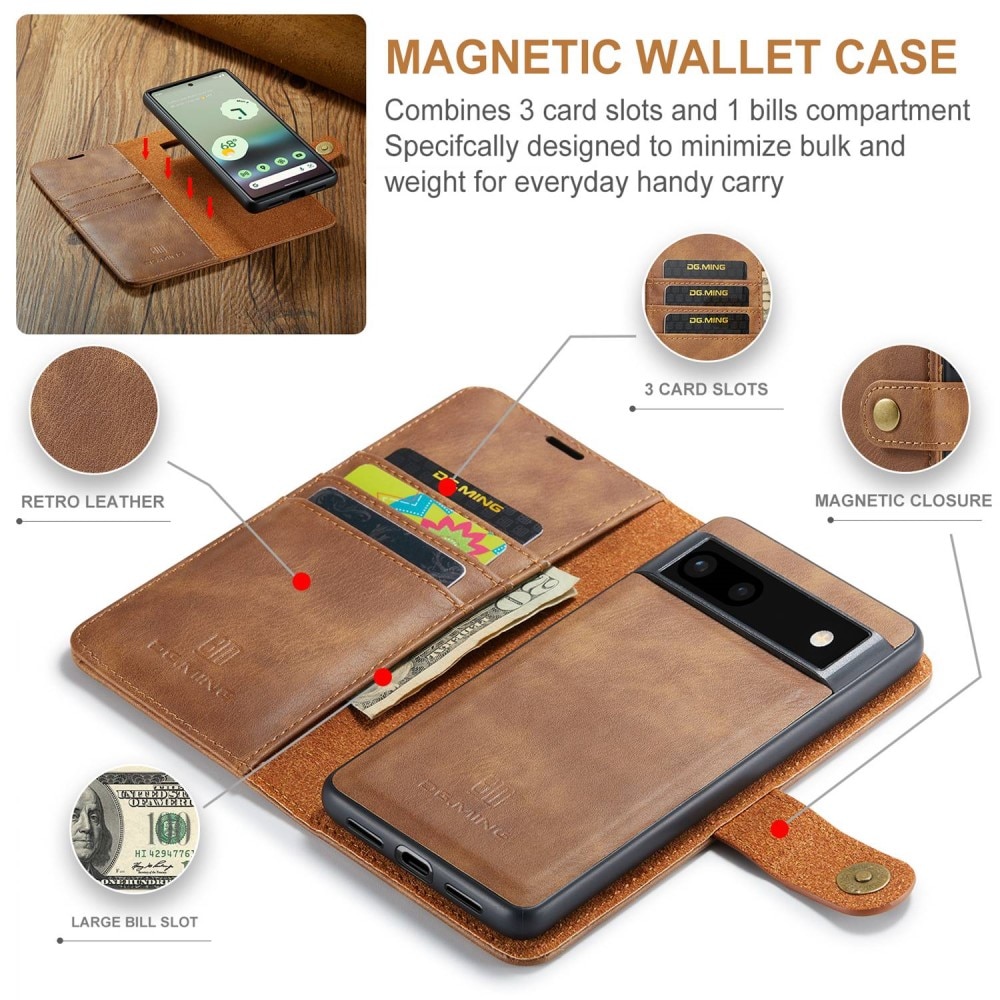 Google Pixel 6a Magnet Wallet Cognac