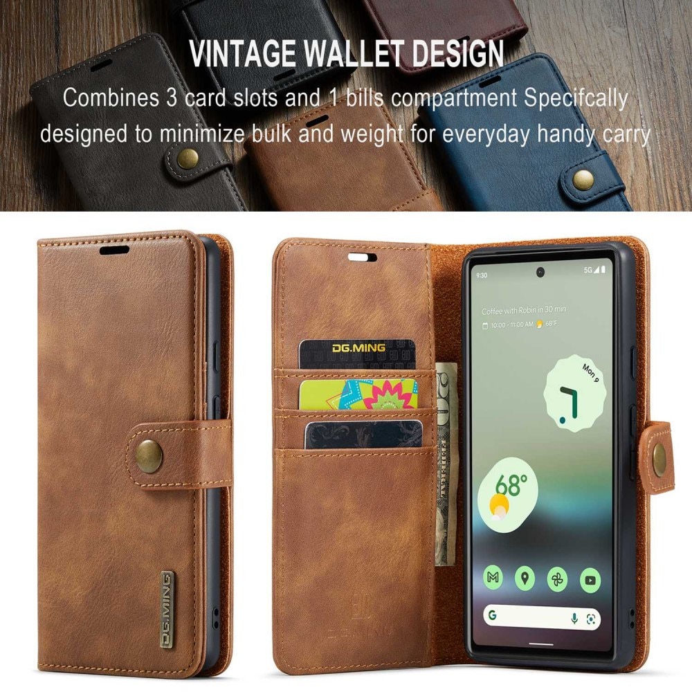Google Pixel 6a Magnet Wallet Cognac