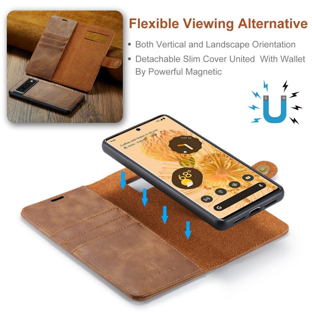 Google Pixel 7 Pro Magnet Wallet Cognac