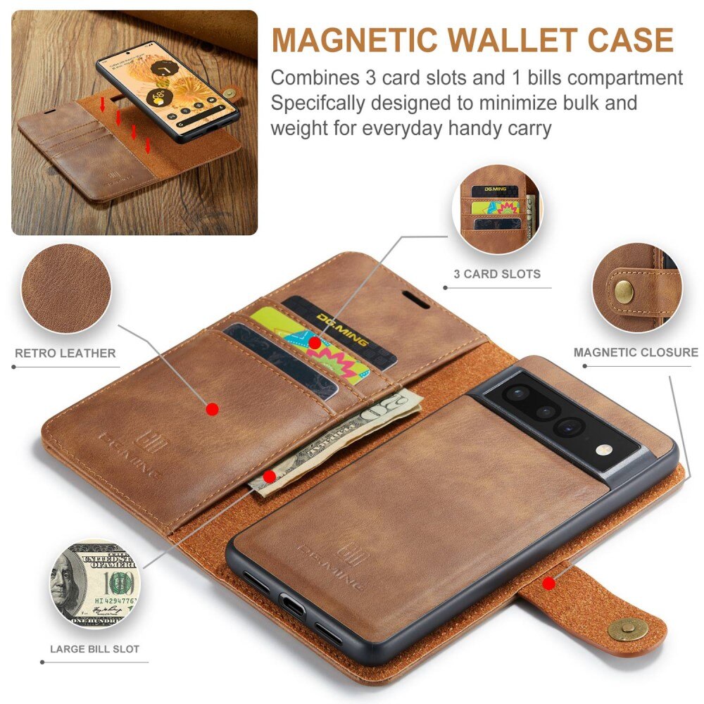 Google Pixel 7 Pro Magnet Wallet Cognac