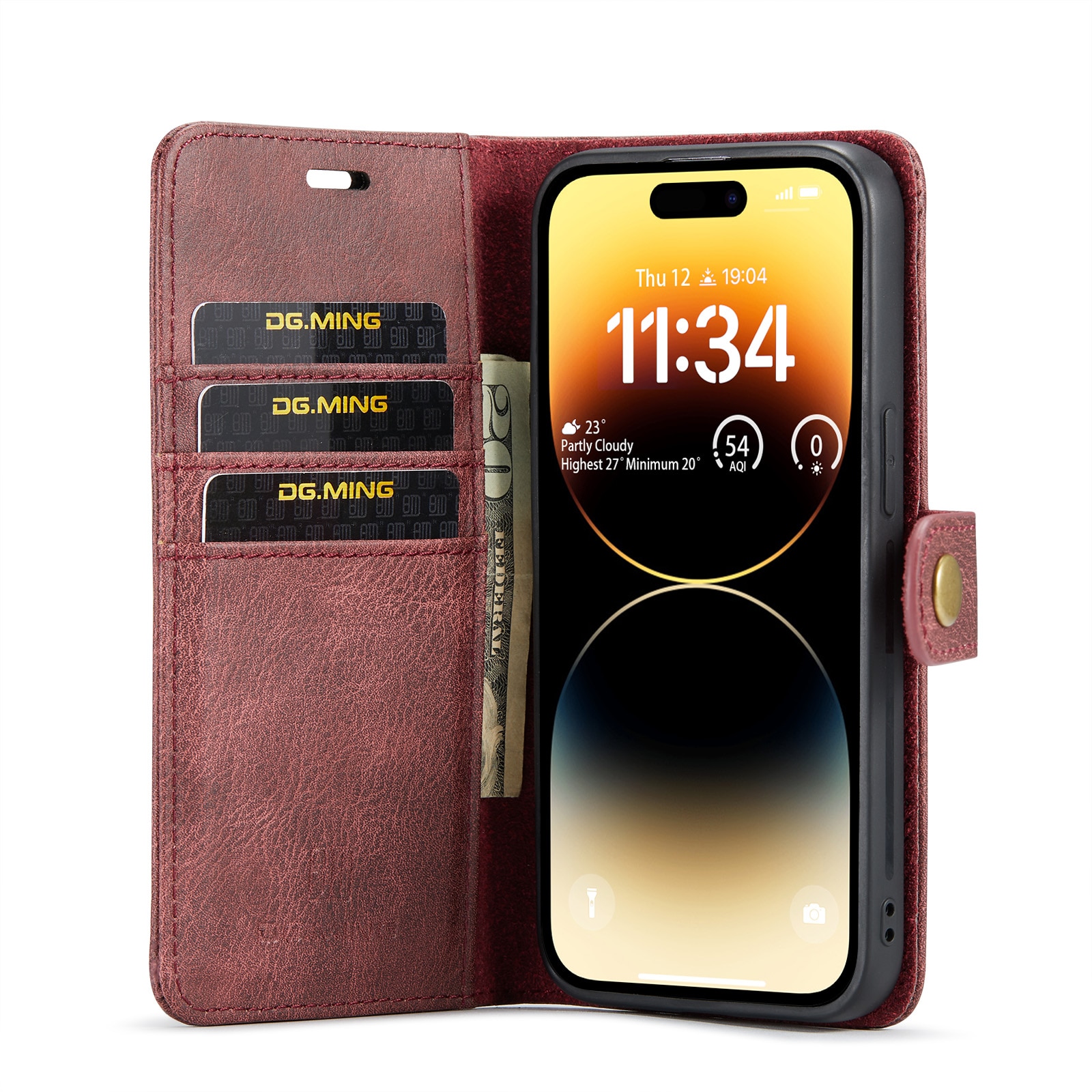 iPhone 14 Pro Magnet Wallet Red