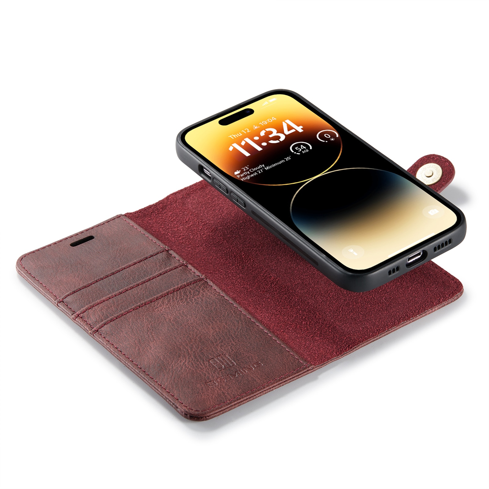 iPhone 14 Pro Max Magnet Wallet Red