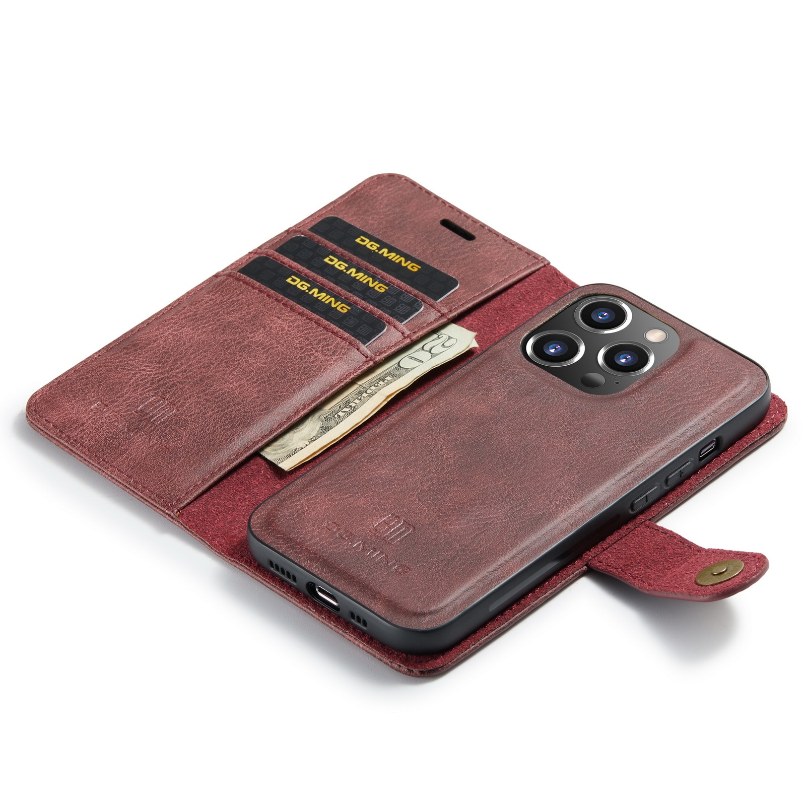 iPhone 14 Pro Max Magnet Wallet Red