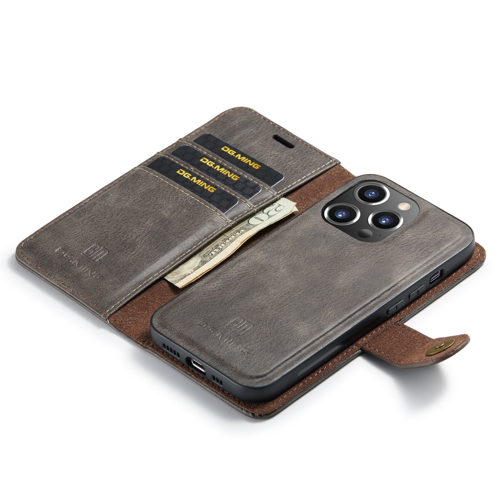 iPhone 14 Pro Max Magnet Wallet Brown