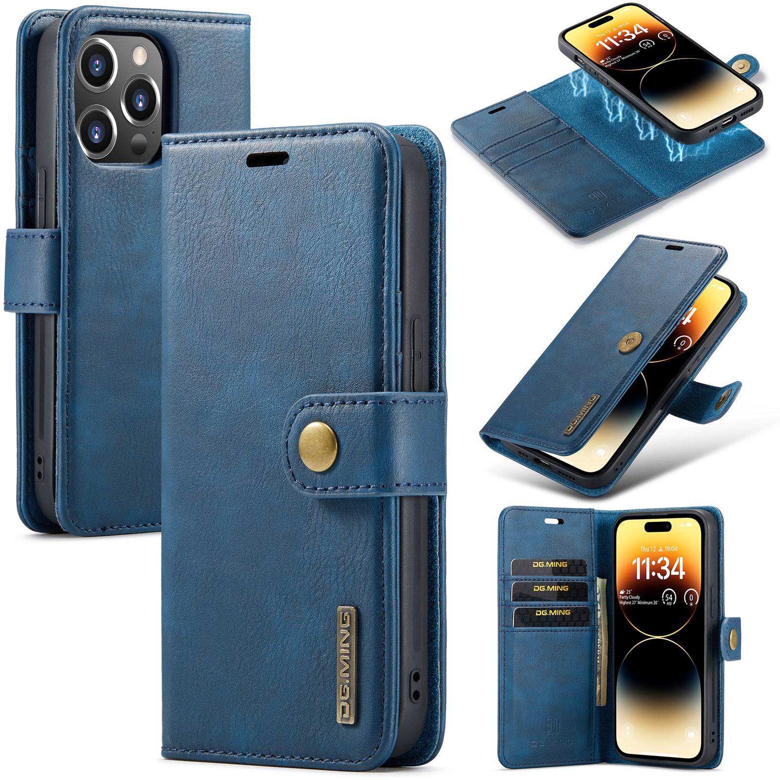 iPhone 14 Pro Magnet Wallet Blue