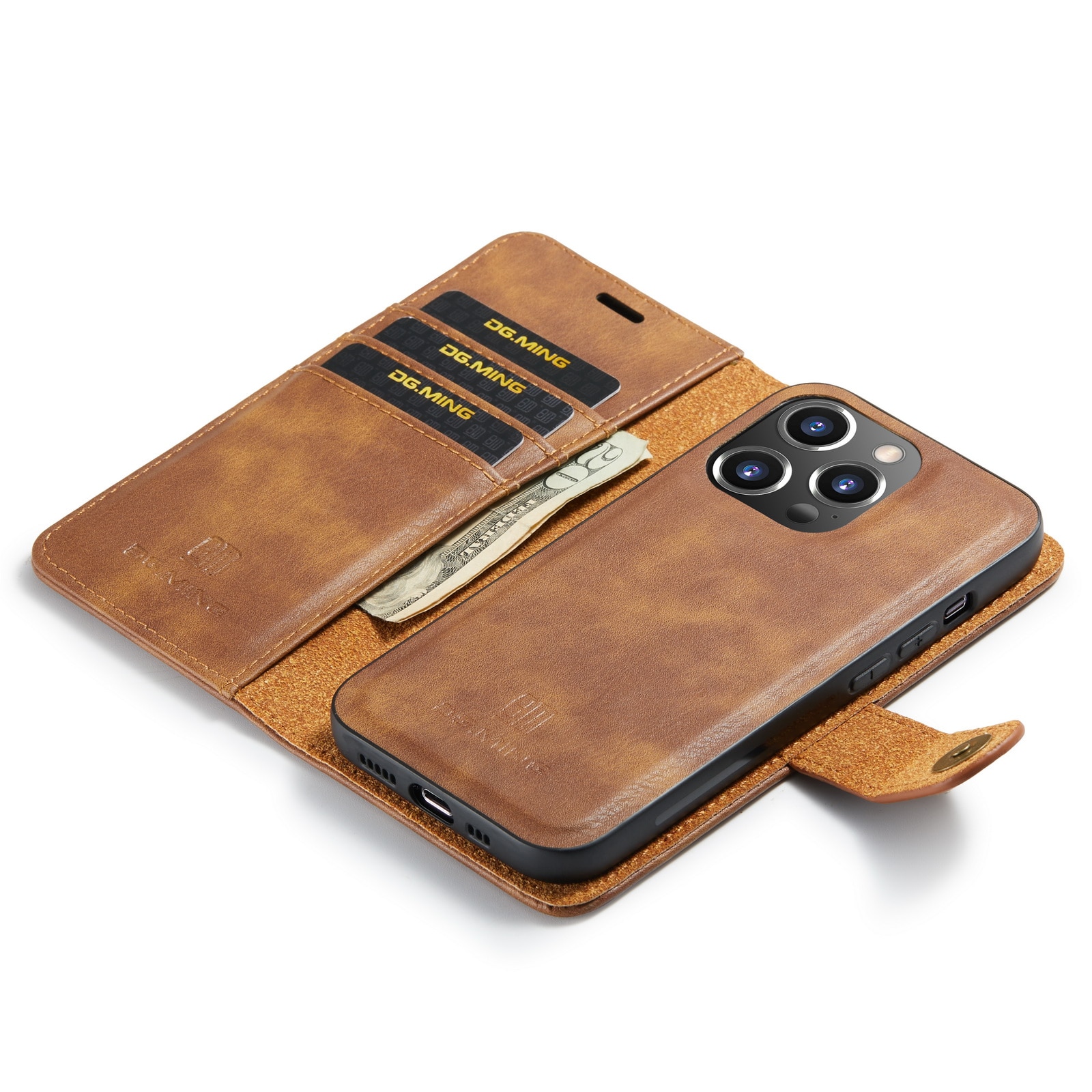 iPhone 14 Pro Max Magnet Wallet Cognac