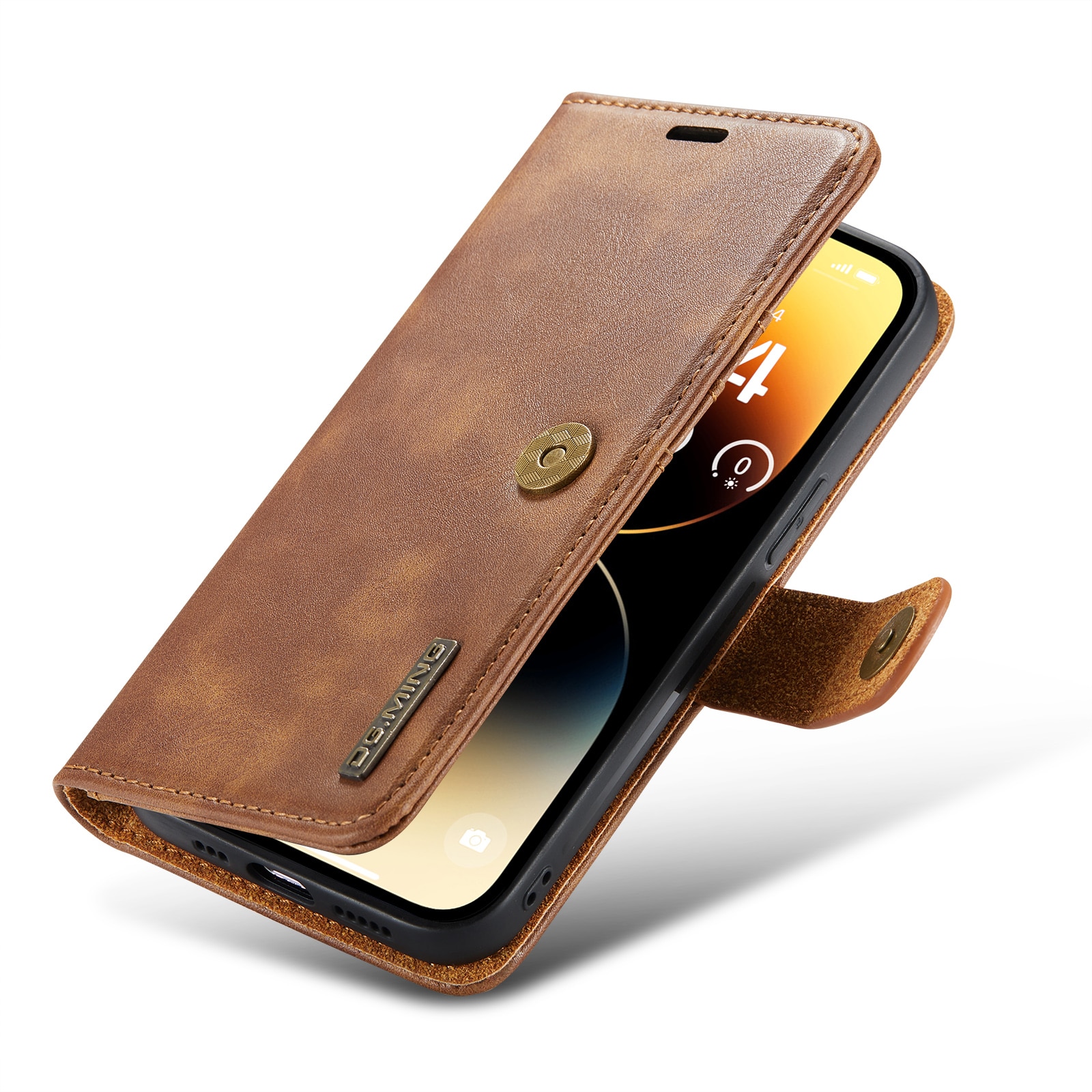 iPhone 14 Pro Magnet Wallet Cognac