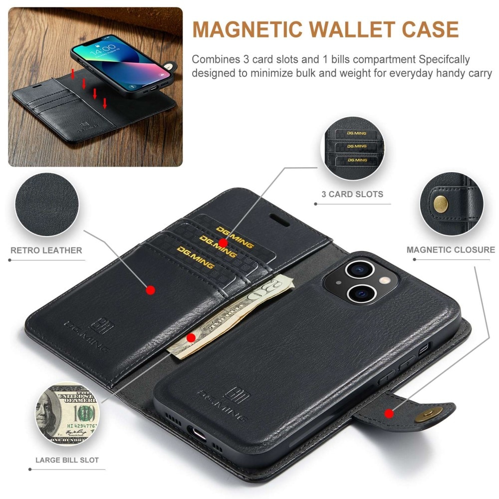 iPhone 14 Plus Magnet Wallet Black