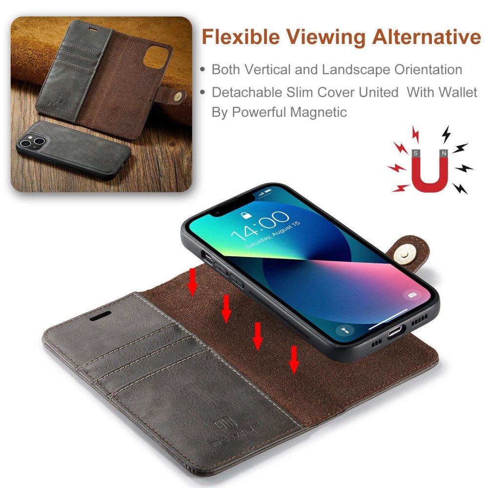 iPhone 14 Magnet Wallet Brown