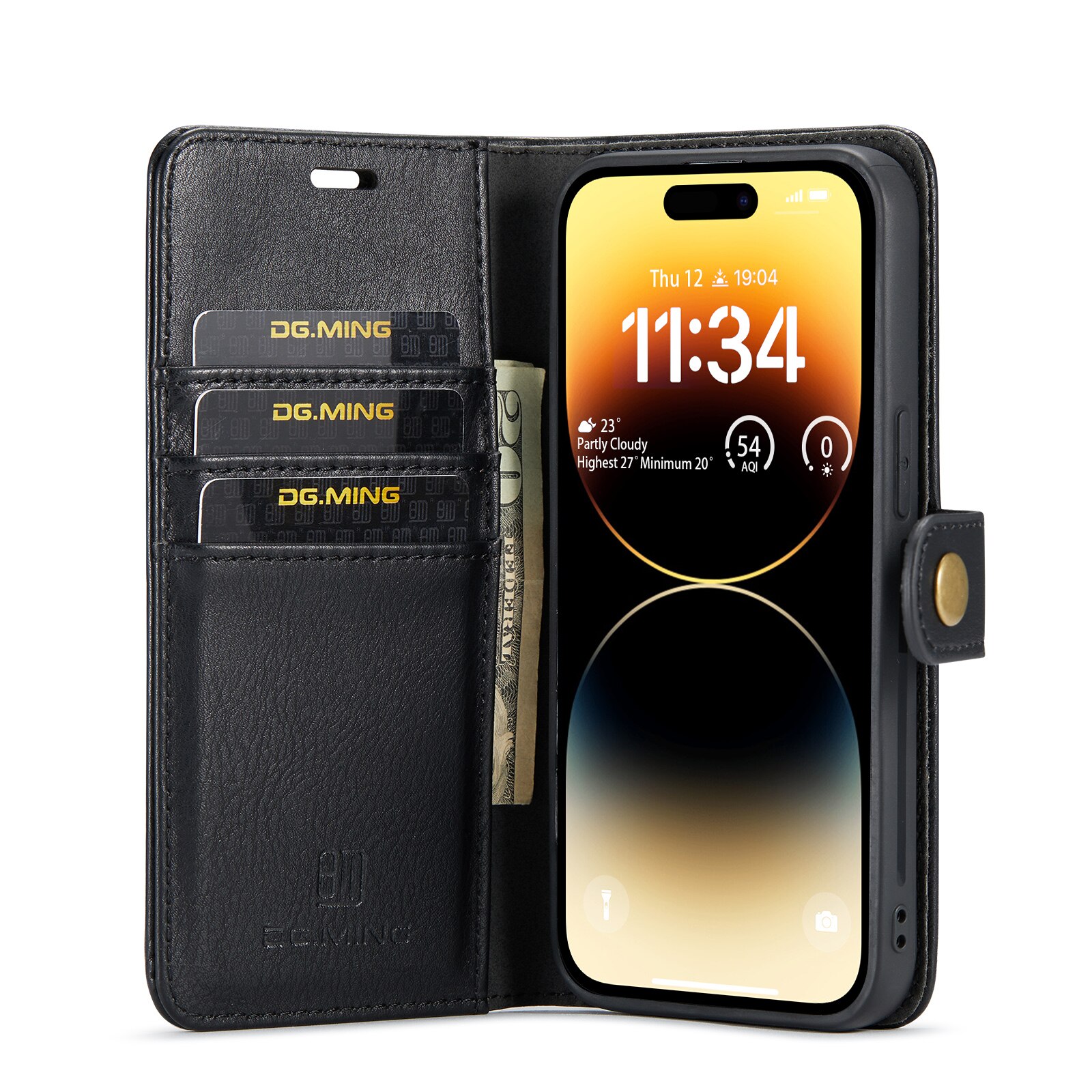 iPhone 15 Pro Magnet Wallet Black