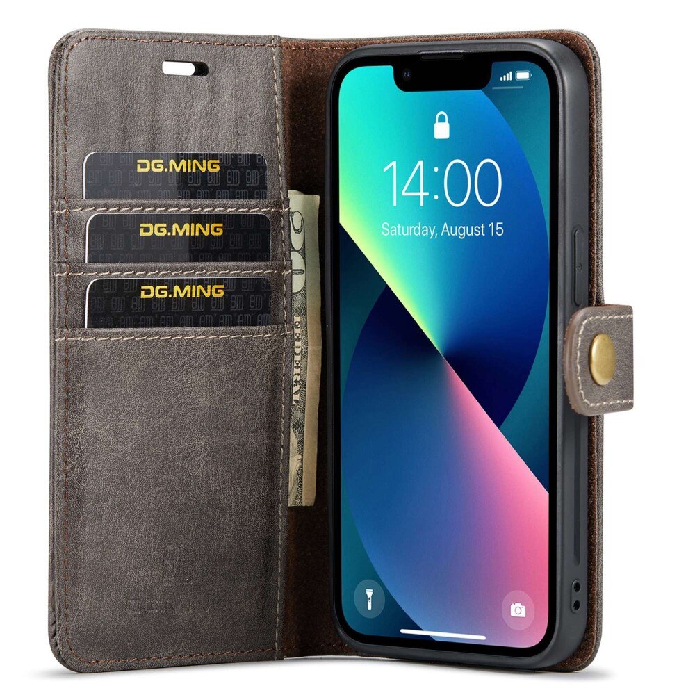 iPhone 14 Plus Magnet Wallet Brown