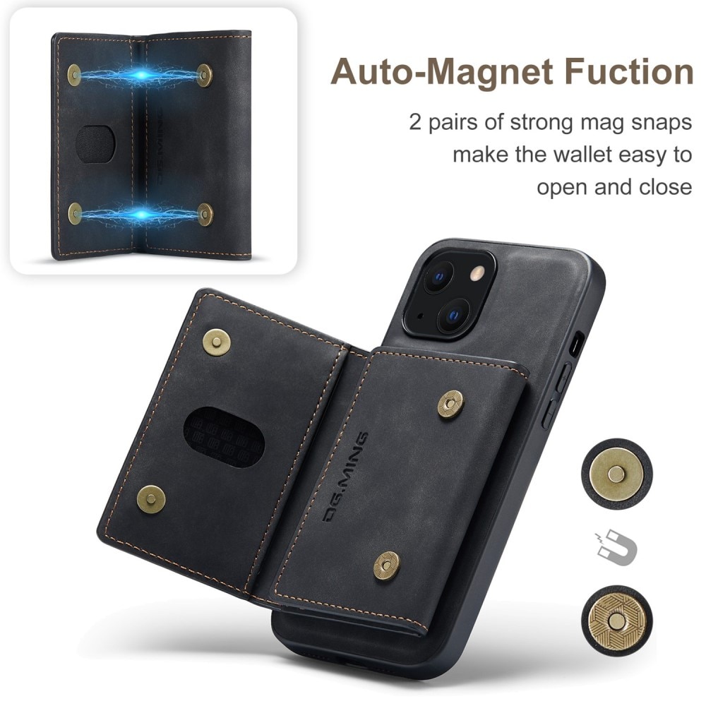 iPhone 14 Plus Magnetic Card Slots Case Black