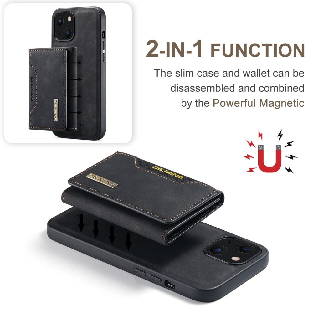 iPhone 14 Plus Magnetic Card Slots Case Black