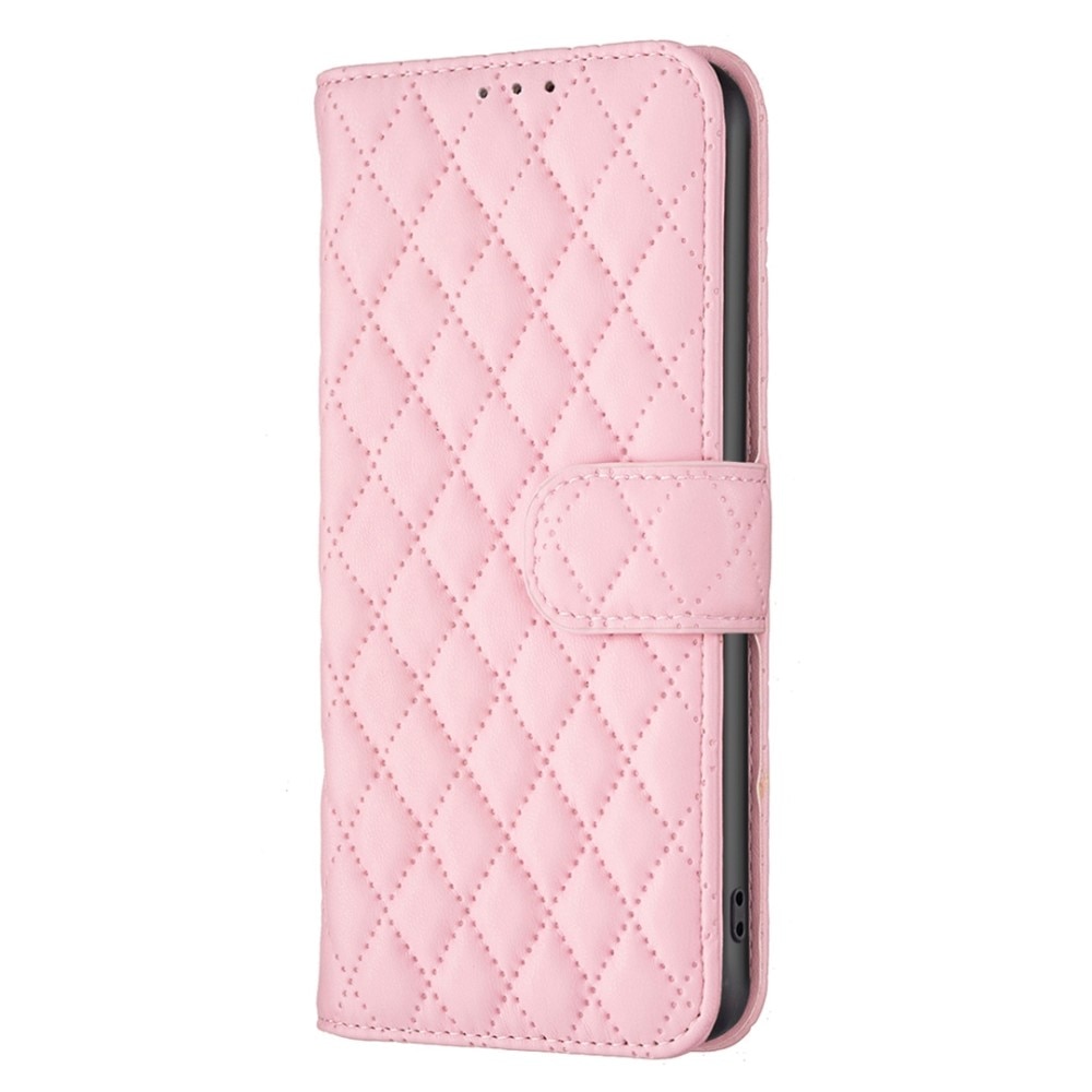 iPhone 14 Pro Wallet Case Quilted Pink