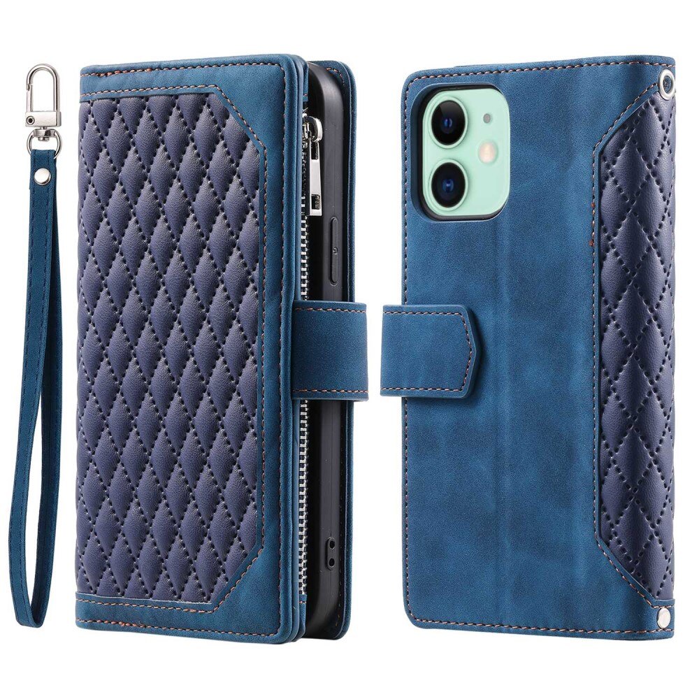 iPhone 11 Wallet/Purse Quilted Blue