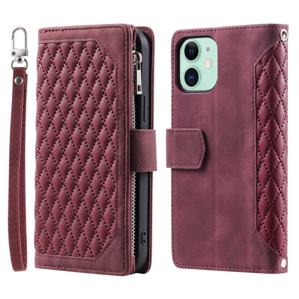 iPhone 11 Wallet/Purse Quilted Red