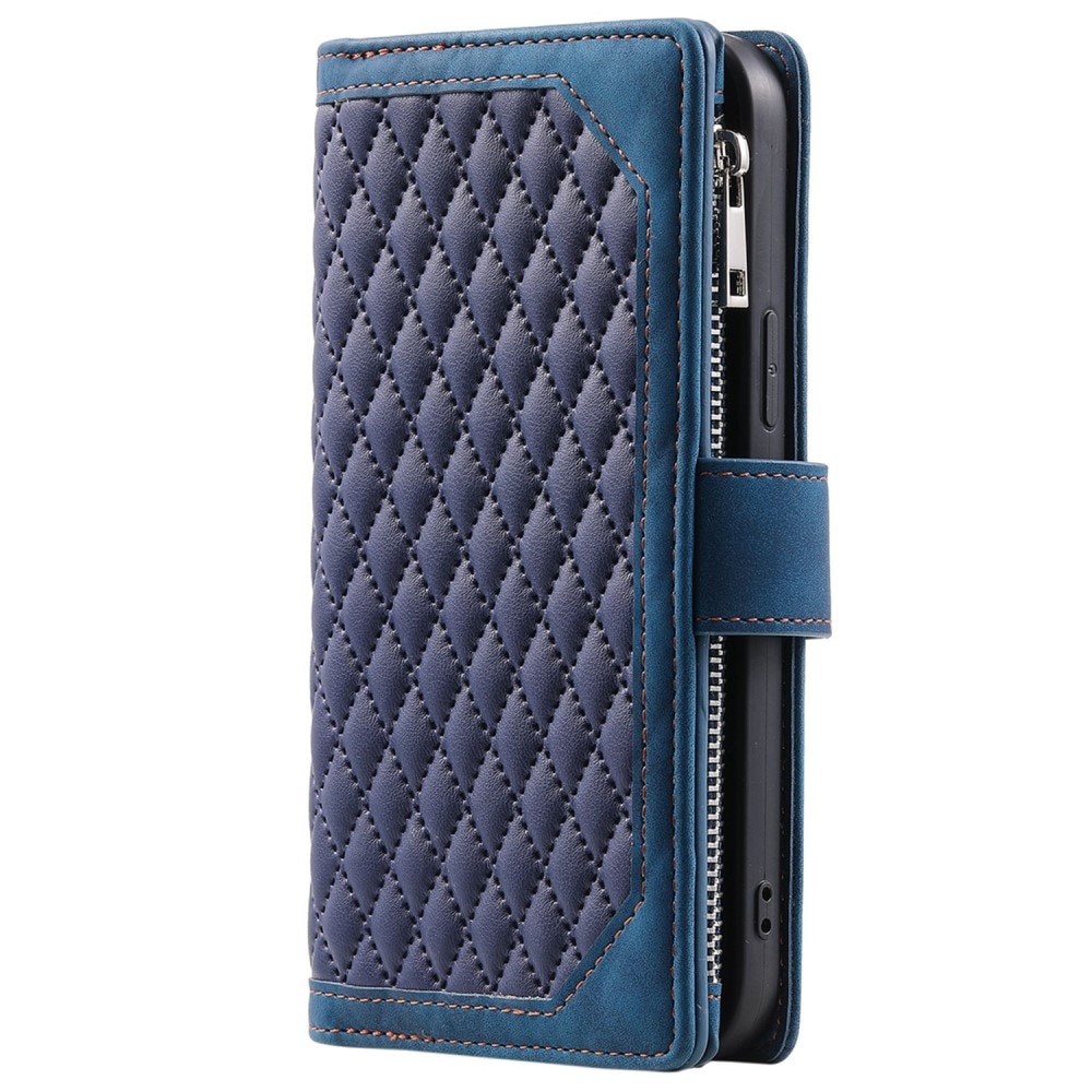 iPhone 13 Pro Wallet/Purse Quilted Blue