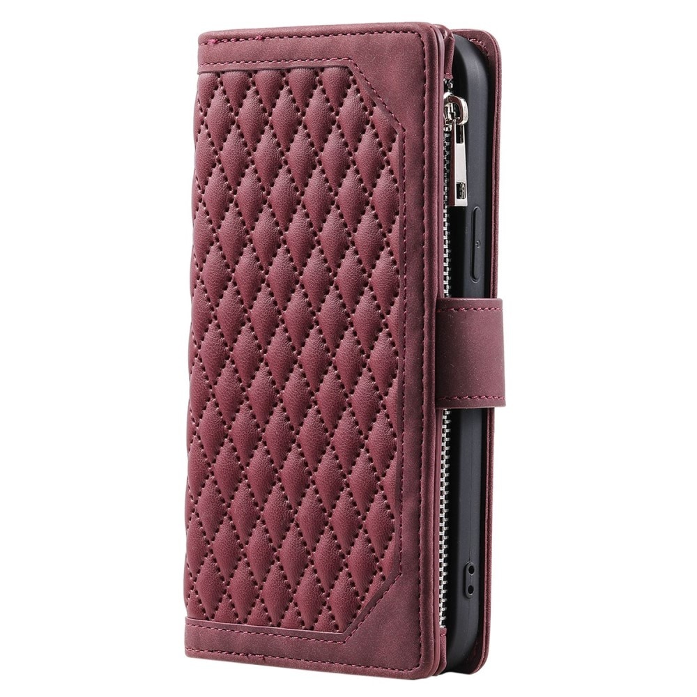 Apple iPhone 13 Pro Wallet/Purse Quilted Red