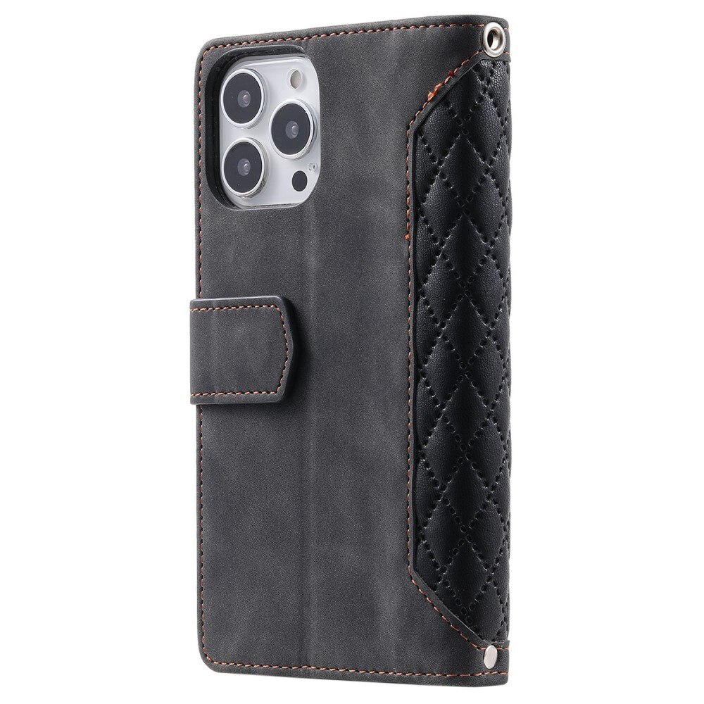 iPhone 13 Pro Wallet/Purse Quilted Black