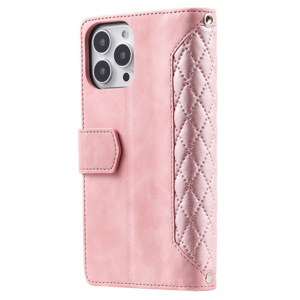 iPhone 13 Pro Wallet/Purse Quilted Pink