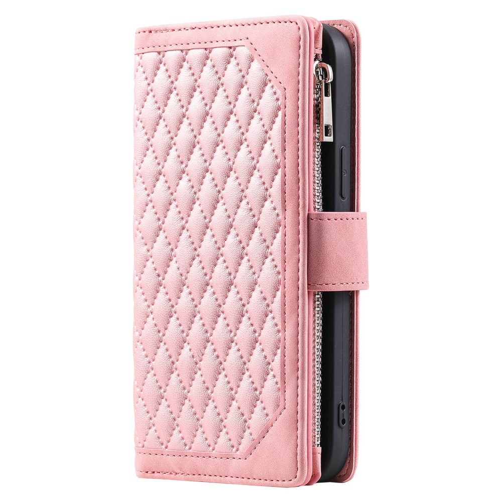 iPhone 13 Pro Wallet/Purse Quilted Pink