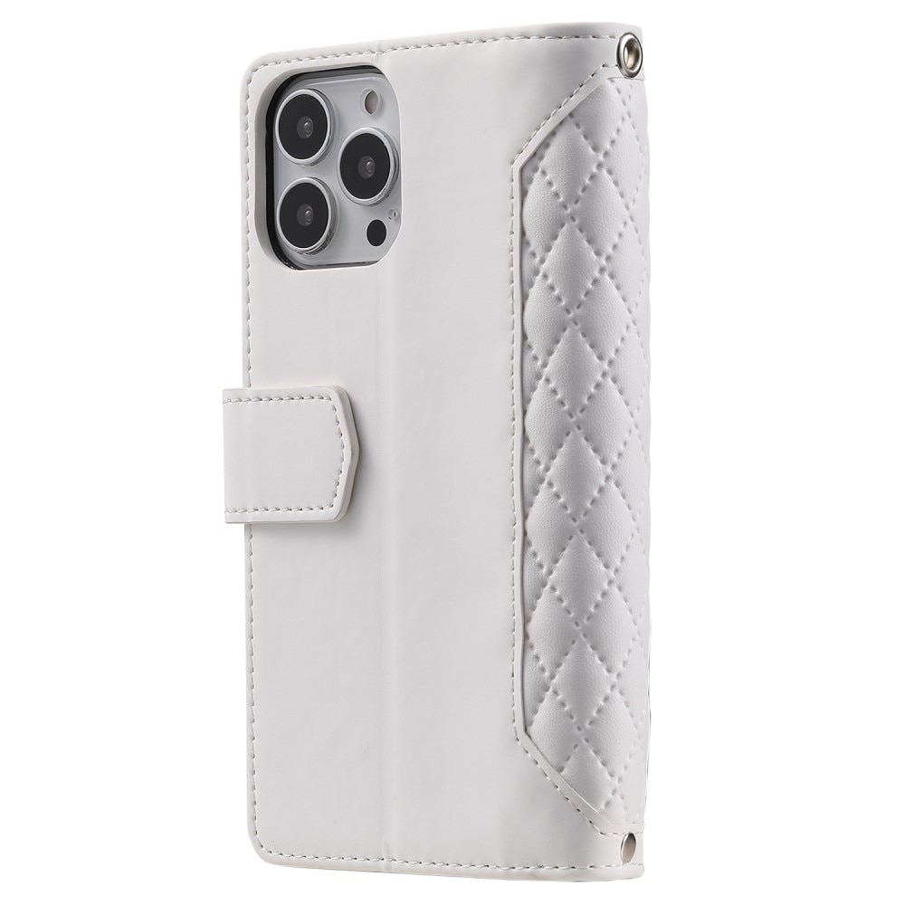 iPhone 13 Pro Wallet/Purse Quilted White