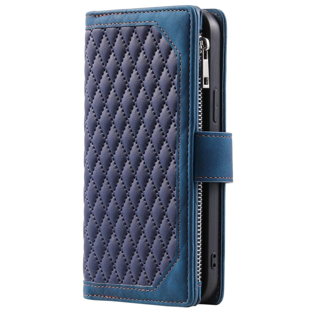 iPhone 14 Pro Max Wallet/Purse Quilted Blue