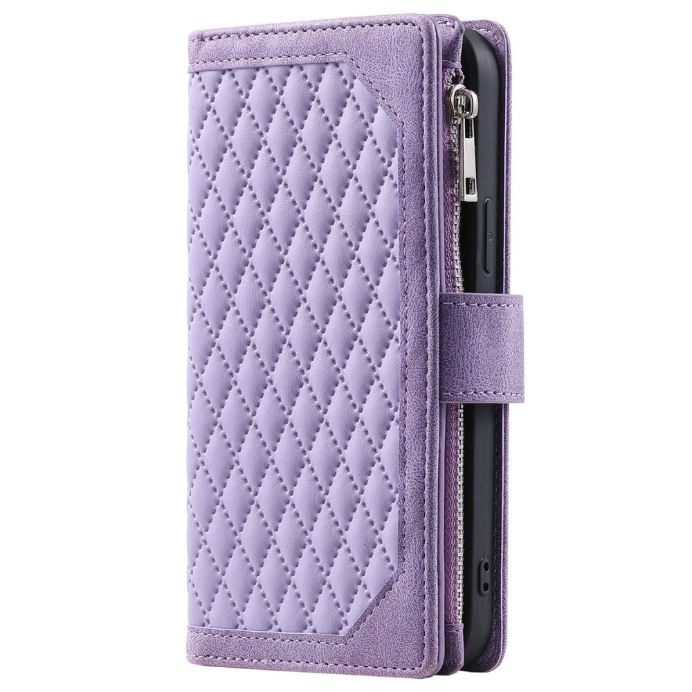 iPhone 14 Pro Max Wallet/Purse Quilted Purple
