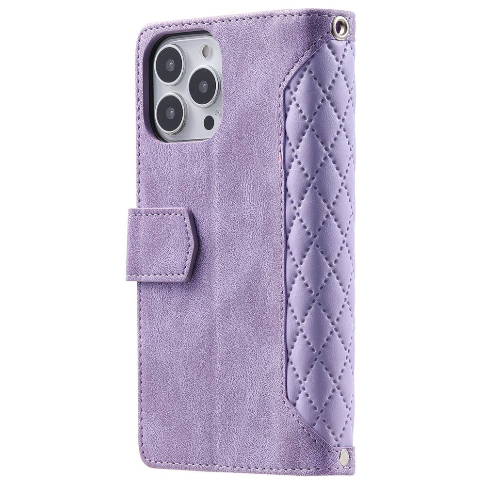 iPhone 14 Pro Max Wallet/Purse Quilted Purple