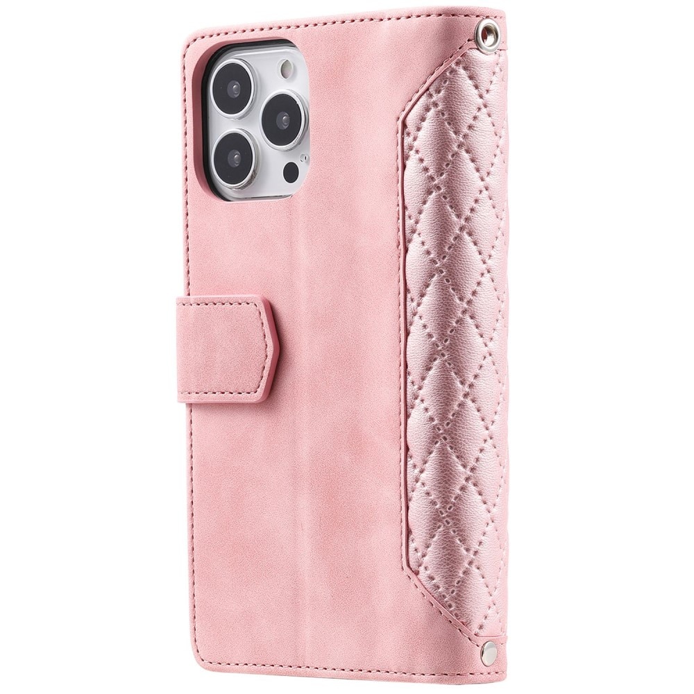 iPhone 14 Pro Max Wallet/Purse Quilted Pink