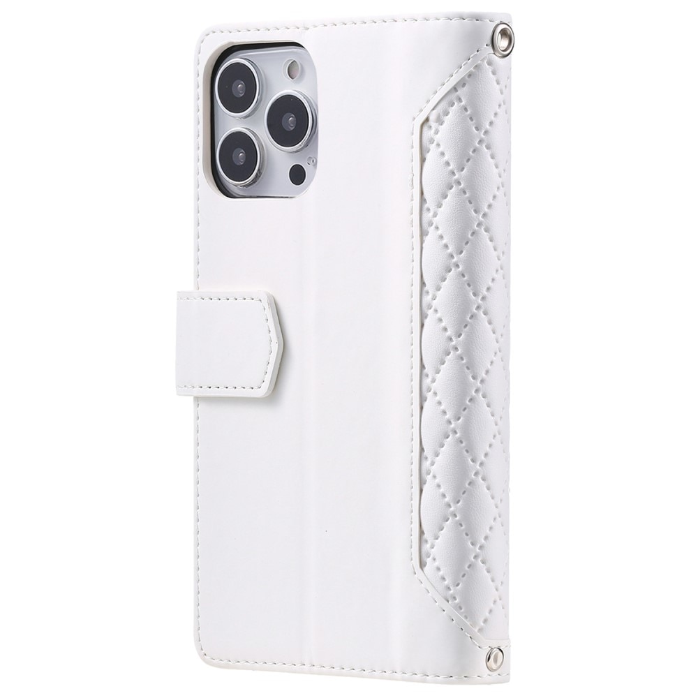 iPhone 14 Pro Max Wallet/Purse Quilted White