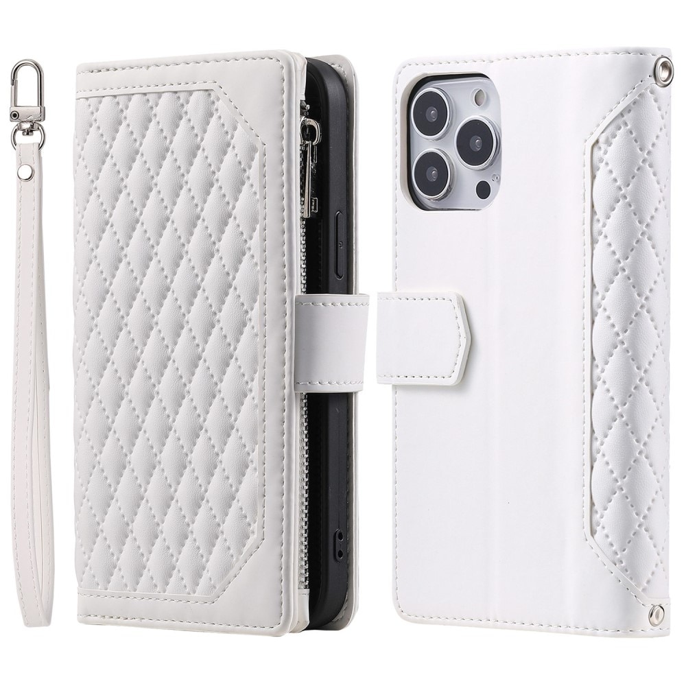 iPhone 14 Pro Max Wallet/Purse Quilted White