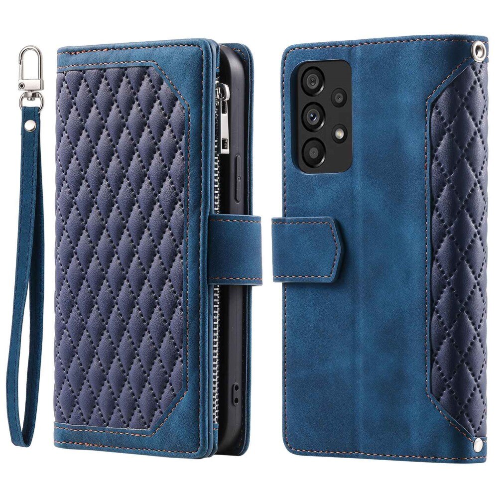 Samsung Galaxy A53 Wallet/Purse Quilted Blue