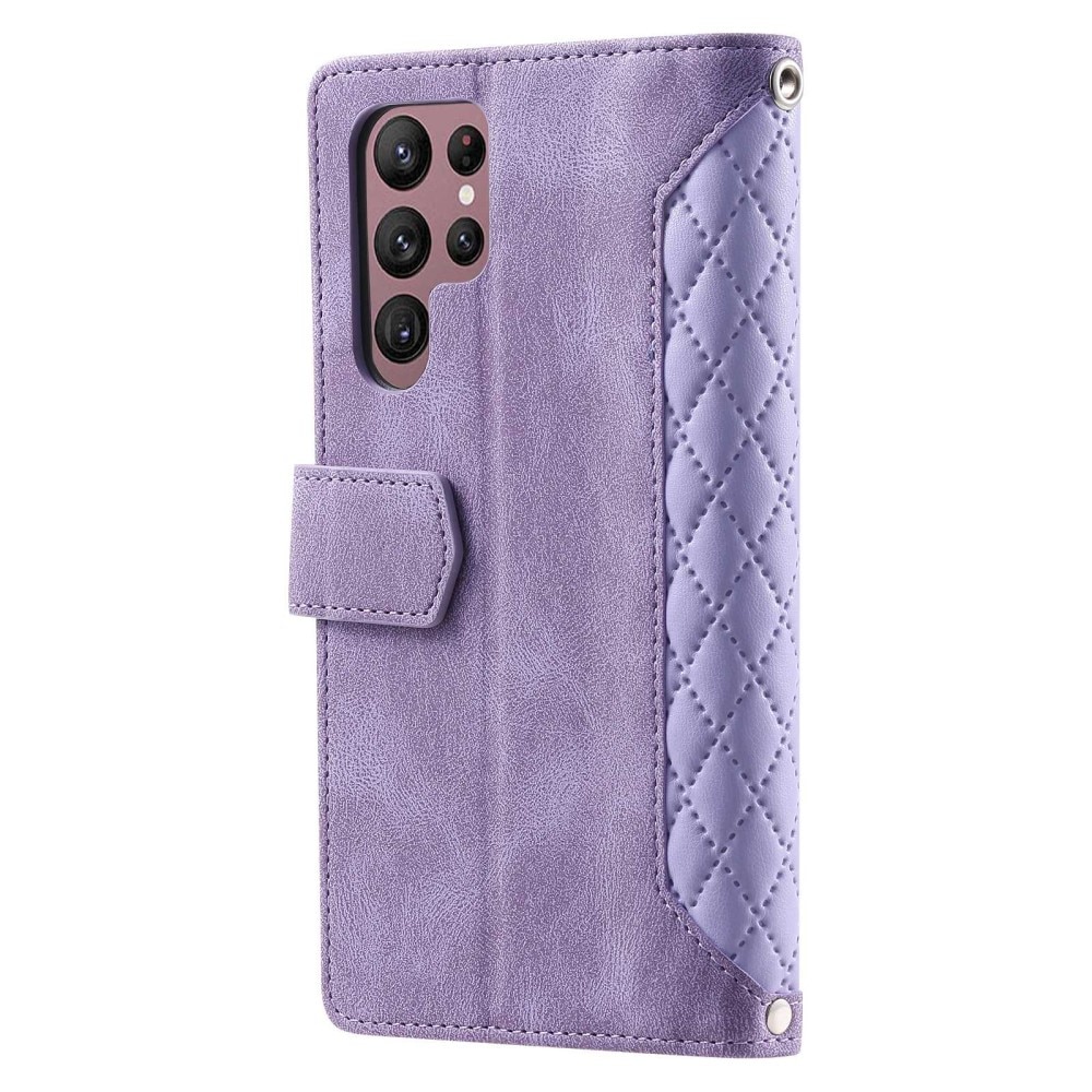 Samsung Galaxy S22 Ultra Wallet/Purse Quilted Purple