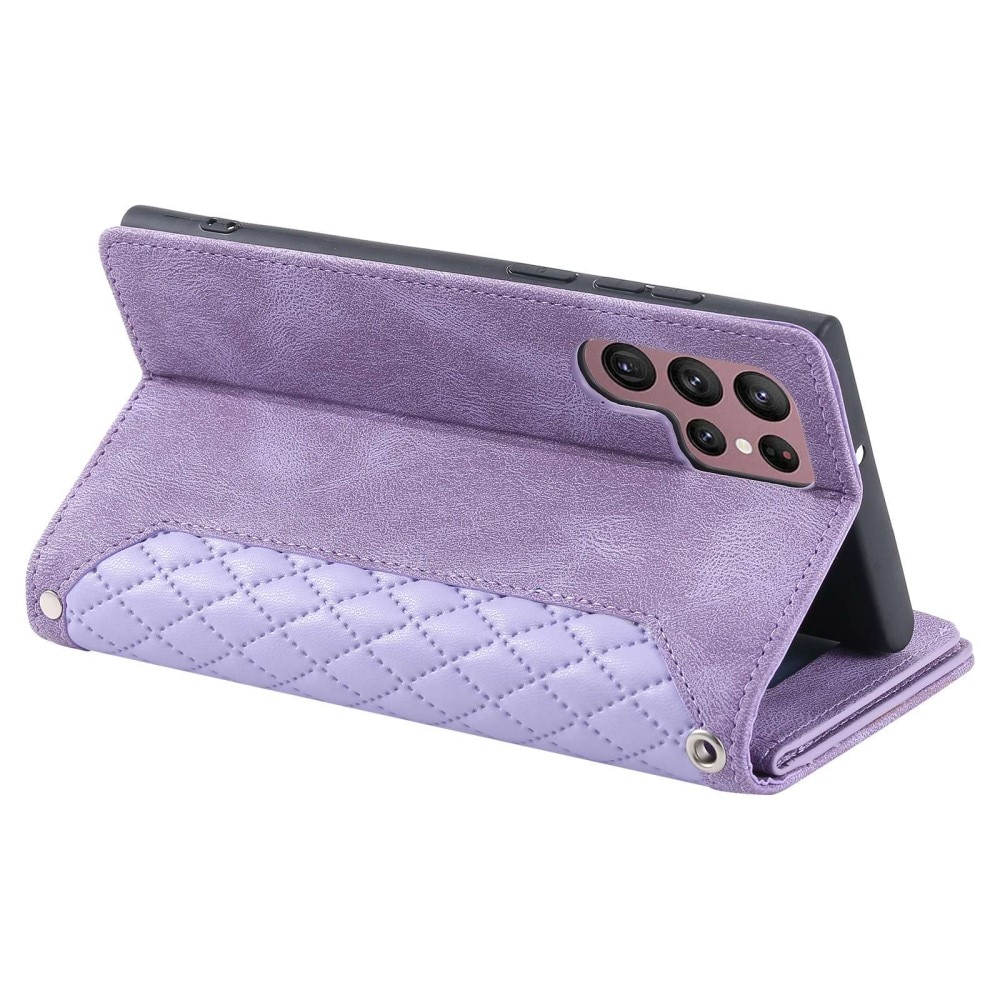 Samsung Galaxy S22 Ultra Wallet/Purse Quilted Purple